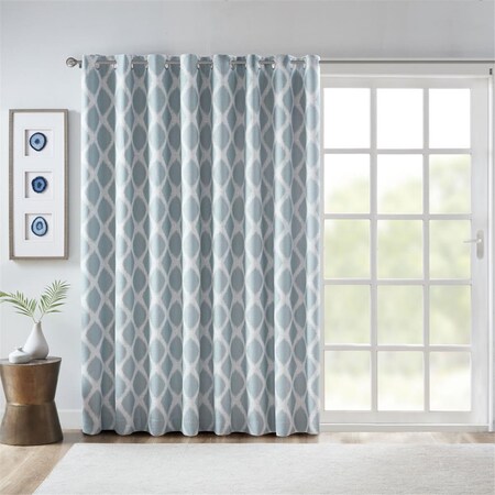 Sun Smart Aqua 100 Percent Polyester Blackout Printed Window Panel SS40-0112
